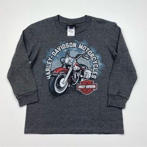 Boy’s/Kid’s Harley-Davidson Motorcycle Long Sleeve T-Shirt Size Small